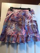 NWT SOFIBELLA Purple Blue Pink Animal Print Ruffle Hem Knit GOLF SKORT S M L XL image 4