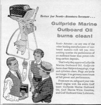 1957 Print Ad Gulfpride Marine Oil Scott-Atwater Outboard Motor - £10.52 GBP