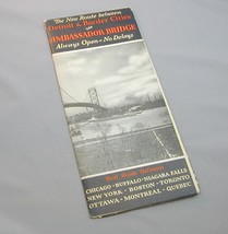 1930&#39;s Detroit &amp; Border Cities Map Via Embassador Bridge - £19.92 GBP