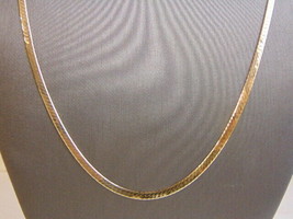 Womens Vintage Estate 14K Yellow Gold Herringbone 30&quot; Necklace 12.8g E3007 - £977.33 GBP