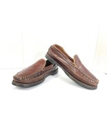 Chippewa Loafers Men 10 D Rugged Bison Shoes Brown Leather Casual Vibram... - $81.25 CAD