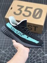 Adidas Yeezy Boost 350 Men Shoe Black Blue Size 40 - $186.00