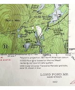 Map Long Pond Maine 1922 Topographic Geo Survey 1:62500 Antique 21 x 17&quot;... - €38,51 EUR