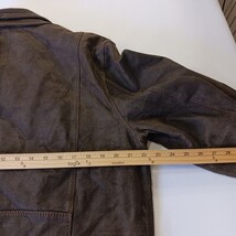 Roundtree & Yorke RN#58909 Men's Brown Full Zip Genuine Leather Jacket Size M image 8