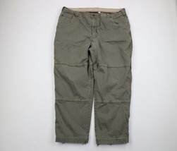 Vtg Cabelas Mens 44x30 Faded Chamois Cloth Lined Heavyweight Double Knee Pants - £53.31 GBP