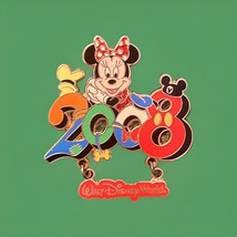 Disney Trading Pin 2008 Minnie Mouse Glitter Dangle Walt Disney World Do... - $278.46 MXN