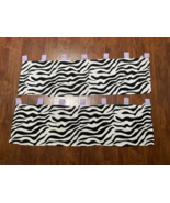 new Set of 2 BABY GIRL VALANCE purple zebra nursery curtains room decor - $278.71 MXN