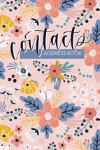 ADDRESS BOOK  CONTACTS  FLORAL PRINT Paperback  NEW - $12.85