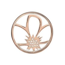 Origami Owl Large Window Plate (new) ROSE GOLD FLOWER W/ SWAR CRYSTALS - £22.10 GBP