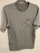 Small TRAVIS MATHEW Athletic TShirt-Grey/Black Speckled Polyester S/S Po... - £10.44 GBP