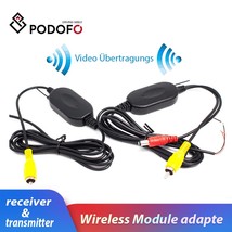 Podofo 2.4G Wireless Transmitter &amp; Receiver for Car Reverse Rear View Backup Cam - £32.25 GBP