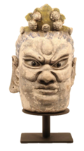 Song- Ming Dinastia Stucco Lokapala Testa Blu - £1,445.80 GBP