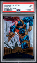 1995 Fleer Marvel Metal Silver Flasher #91 Cyclops PSA 9 *Only 7 Graded ... - £46.53 GBP
