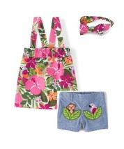 Gymboree Toddler Girls Safari Tank Chambray Shorts Headband 18-24 2T 3T NEW - $25.99