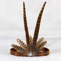 Feather Headdress Headband Native American Indian Headwear Chief Costume... - £22.59 GBP