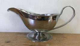 Vintage Japan Stainless Steel Silvertone Shiny Fancy Gravy Boat Serving ... - £22.33 GBP