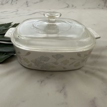 CorningWare Vintage Square Baking Dish With Pyrex Lid Pastel Banquet Floral - $32.66
