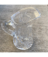 Vintage Cut Crystal Pitcher Vase Lead Crystal Starburst with Beveled Top... - £11.42 GBP