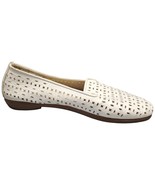 Aerosoles Vented Flats Women&#39;s Size 6 White Leather Almond Toe Casual Sl... - $32.40