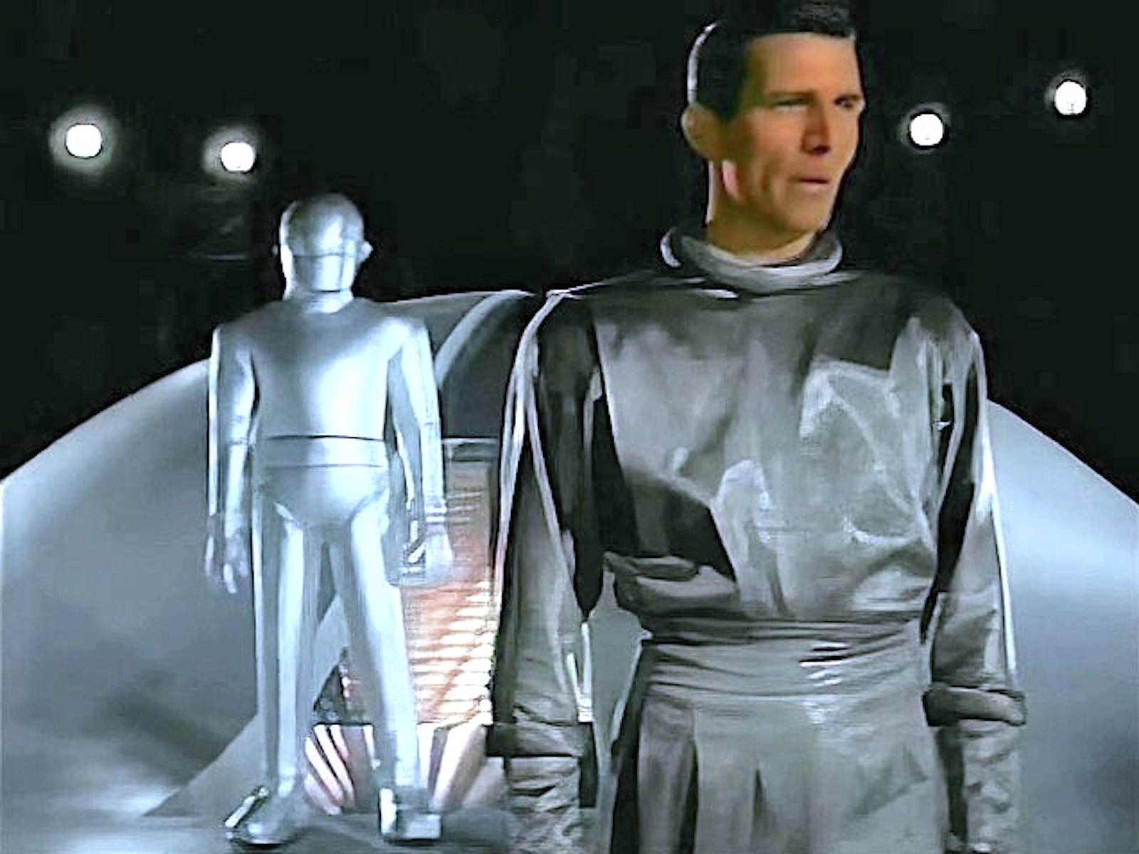  1951’s THE DAY THE EARTH STOOD STILL Klaatu farewell speech color 6x8 s... - $5.99