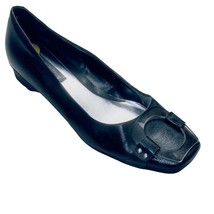 LIZ CLAIBORNE Woman&#39;s Shoes Flats Black Leather Size 9 - £16.51 GBP