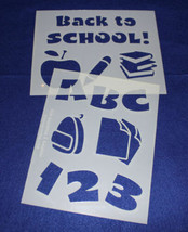 2 -Mylar 14 Mil Back to School Stencils  Painting/Crafts/Stencil/Template - £17.81 GBP
