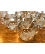 Set of 6 Nestle World Map Globe Etched Glass Coffee Cups 1970-80 Vintage... - $49.49