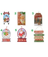 new MERRY CHRISTMAS WALL DECOR wood rustic sign Let It Snow Ho-Ho-Ho San... - $183.78 MXN