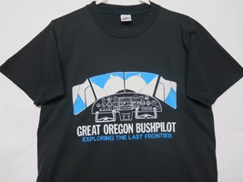 Vintage 1980s Great Oregon Bush Pilot T Shirt 50/50 Made in USA Mens Sz ... - £33.15 GBP