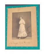 Antique Victorian Cabinet Card Photo Pretty Lady Signed New York Harnish?  - £13.96 GBP