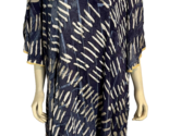 Nic+Zoe Blue , Gray, Yellow V Neck Short Sleeve A Line Dress Size 3X - $37.99