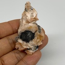 65.1g, 2.2&quot;x1.1&quot;x1&quot;, Barite With Cerussite on Galena Mineral Specimen, B... - $12.86