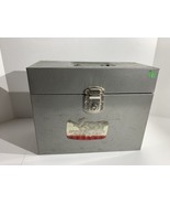 Vintage MCM Hamilton Gray Porta File Metal Tin Box NO KEY 10 x 5.5 x 12.5 - £7.57 GBP