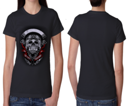 Dark Skull Bikers  Black Cotton t-shirt Tees For Women - $14.53+