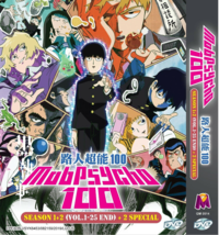 Mob Psycho 100 Season 1 &amp; 2 Anime English Dubbed DVD 25 Episodes + 2 Specials - £22.28 GBP