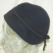 Nina Neal Aristocrat Skull Cap Hat Ladies Navy Blue Finest Fur Felt Vintage MCM - £23.21 GBP