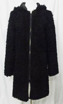 Zara Basic Coat Scrunched Funnel Neck Black Single Breasted Medium - $36.43