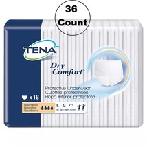 TENA Disposable Underwear Unisex Large 45 to 58 Dry Comfort Pull On 7242... - $37.23