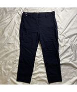 Maurices Pants Women Rayon Navy Blue Diamond Patterned Business Casual M... - $200.03 MXN