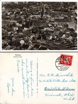 Germany Saarland Merzig City View Posted 1951 to Cincinnati Ohio VTG Postcard - £7.51 GBP