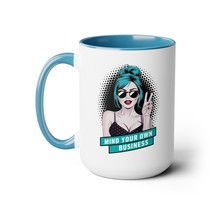 PopArt Girl Mind Your Own Business 15oz Coffee Mug - $14.95