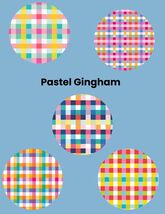 Pastel Gingham Dexcom G7/Libre CGM Cover Patches, Style Pack of 5 - $12.99