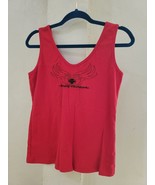 Authentic Harley Davidson Womens Tank Top Size Large Red Embroidered Cha... - $19.70