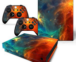 For Xbox One X Cosmic Space Console &amp; 2 Controllers Vinyl Skin Decal   - $13.97