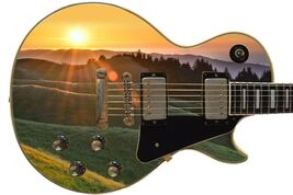 Guitar Skin Axe Wrap Re-skin Vinyl Decal Rolled Sunrise &amp; Sunsets GS 355 - $44.50