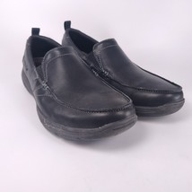 Skechers Men Relaxed Fit Harper Forde Leather Loafer 56298 Black Shoe Size 10 ~ - £15.81 GBP