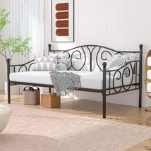 Twin size Victorian Black Metal Daybed Frame - 350 lbs. Weight Capacity - $5,717.58 MXN