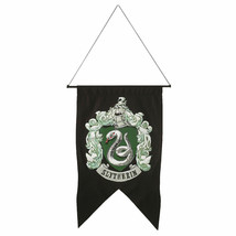 Harry Potter House of Slytherin Logo Crest Hanging Wall Banner NEW UNUSED - £7.57 GBP