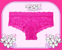 Xs S M L Xl Xxl Hot Fuchsia Floral Lace The Lacie Victorias Secret Cheeky Pantie - $10.99