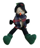 Sitting Snowman 13” Bean Bag Winter Holiday Decor Door Stop - £14.99 GBP